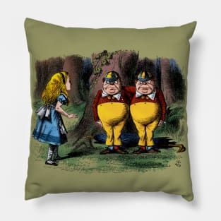 Tweedledee and Tweedledum Pillow