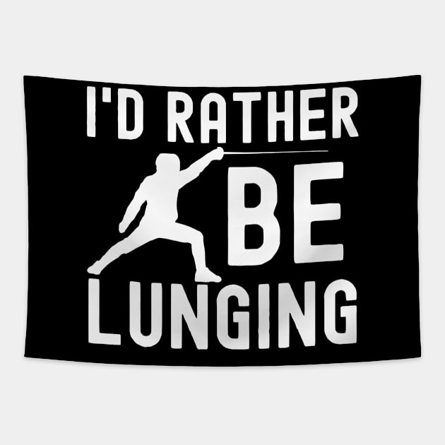 I'd Rather Be Lunging Tapestry by The Jumping Cart