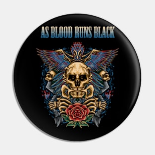 AS BLOOD RUNS BLACK BAND Pin