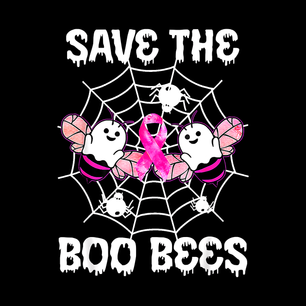 Save The Boo Bees Ghost Halloween Breast Cancer Awareness by everetto