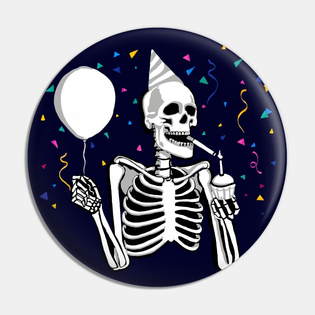 Skeleton party - this celebration is totally dead - phantom fiesta Pin by SmerkinGherkin