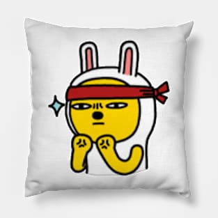 KakaoTalk Friends Muzi (무지) Red Sweat Band Holding Fist Pillow