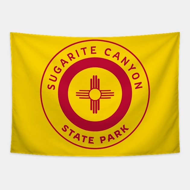 Sugarite Canyon State Park New Mexico Zia Flag Bullseye Tapestry by Go With Tammy