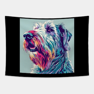 Retro Irish Water Spaniel: Pastel Pup Revival Tapestry