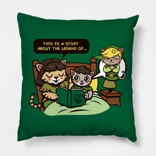 Funny Cats Bedtime Story For Gamers Pillow