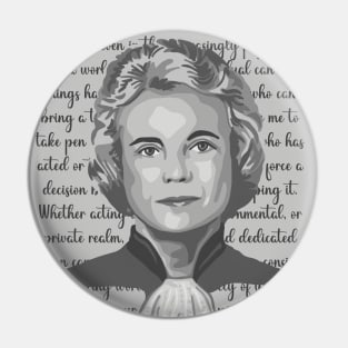 Sandra Day O'Connor Portrait and Quote Pin