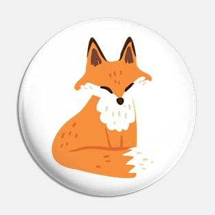 Cute Fox Sitting Pin