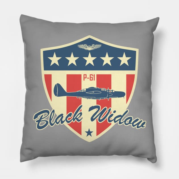 P-61 Black Widow Pillow by TCP