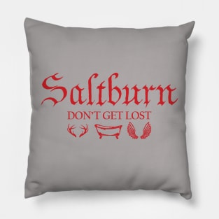 Saltburn Don't Get Lost, Antlers - Bathtub - Angel Wings Signature Version Pillow