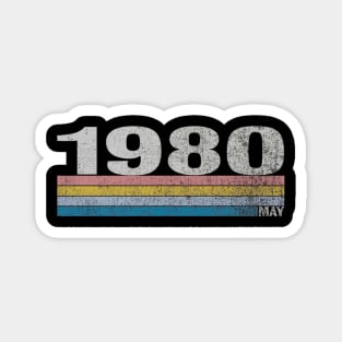 39th Birthday Retro Born in May of 1980 Magnet