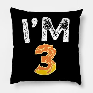 I'm 3 Happy 3rd Birthday gifts Pillow