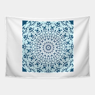 Blue Zen Meditation Mandala #2 Tapestry