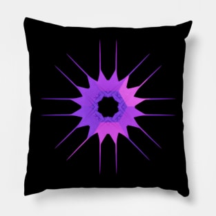 Purple and Pink abstract burst Pillow