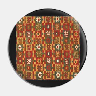 Inca Textile Pattern Pin