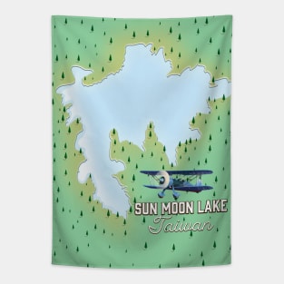 Sun Moon Lake Taiwan Map poster Tapestry