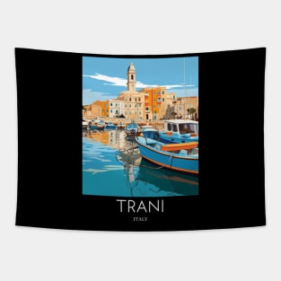 A Pop Art Travel Print of Trani - Italy Tapestry