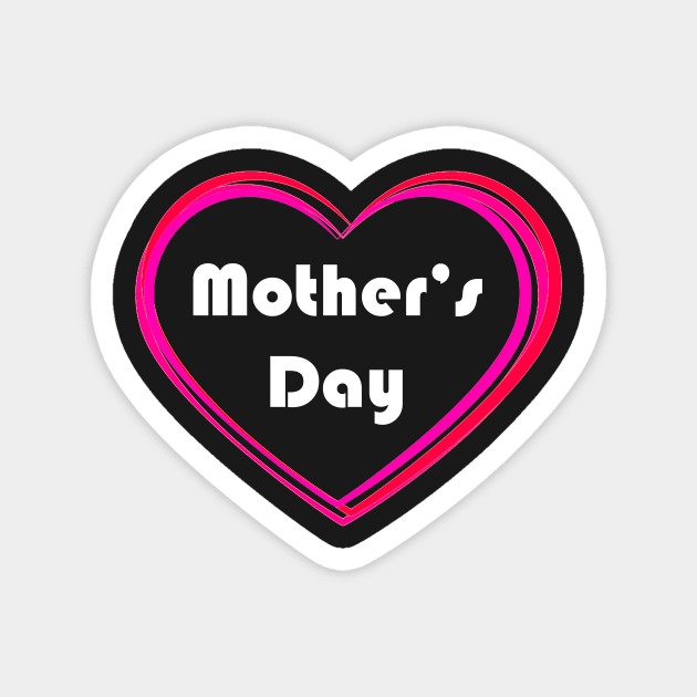 Mothers Day with Heart Magnet by Artstastic