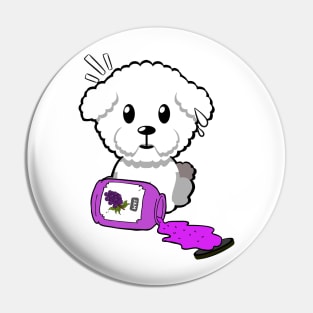 Funny furry dog spilled grape jam Pin