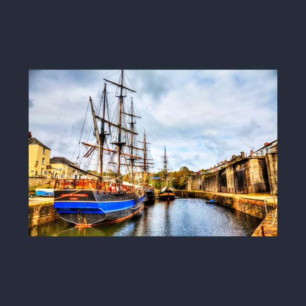 Charlestown Tall Ship Harbor, Cornwall, UK by tommysphotos