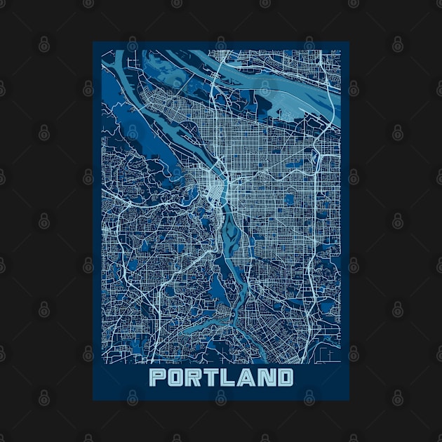 Portland - United States Peace City Map by tienstencil