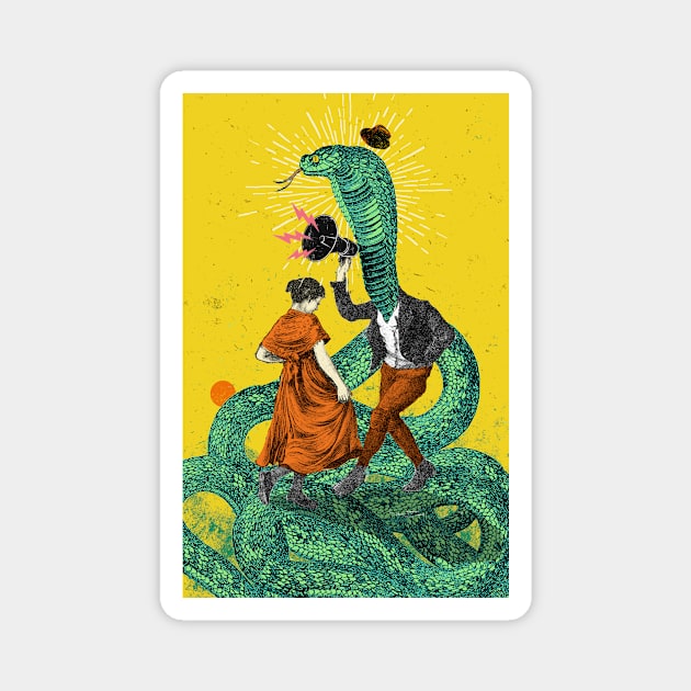 SNAKE CHARMER Magnet by Showdeer