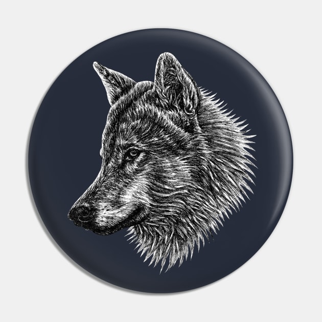 European wolf animal ink illustration Pin by lorendowding
