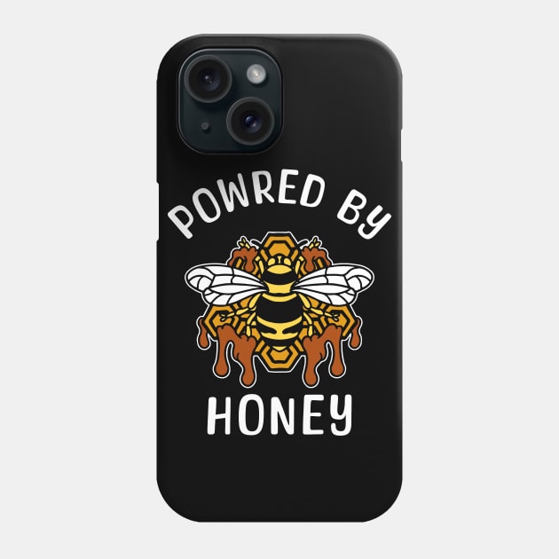 Powred By Honey Cute Kwaii Funny Bee Phone Case by Odetee