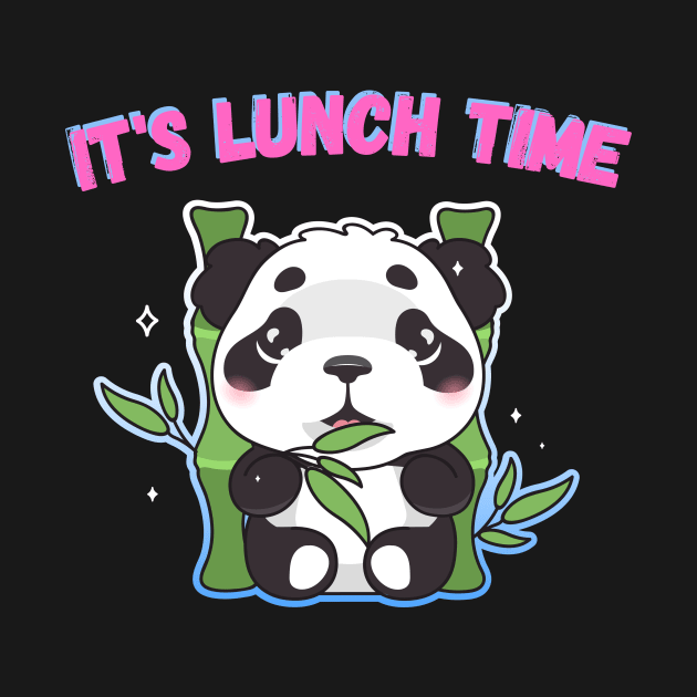 Panda eating bamboo by SharpArtShop