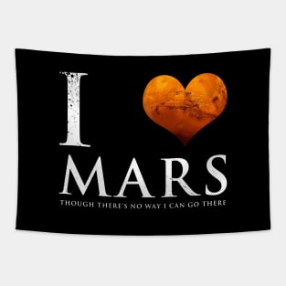 I Love Planet Mars Funny Astronomy Slogan Tapestry