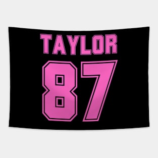 Pink Numbers Taylor 87 Tapestry