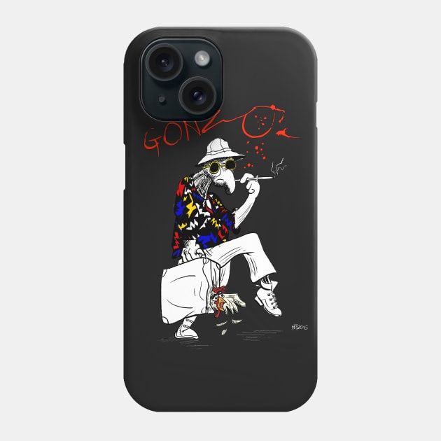 Gonzo (Fear and Loathing Parody) Phone Case by Philip_de_Goya