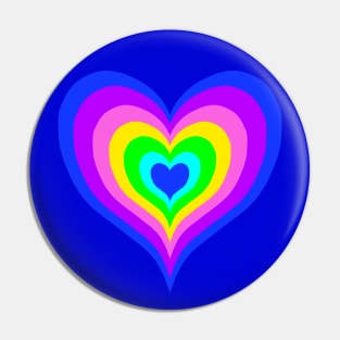 Rainbow y2k Aesthetic Hearts Pin