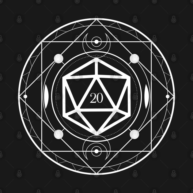 Sacred Geometric Circle Polyhedral D20 Dice Tabletop Roleplaying RPG Gaming Addict by dungeonarmory