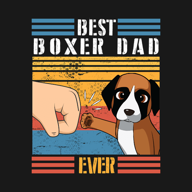 Boxer Dog And Daddy Hand To Hand Best Boxer Dad Ever Dog Father Parent July 4th Day by joandraelliot