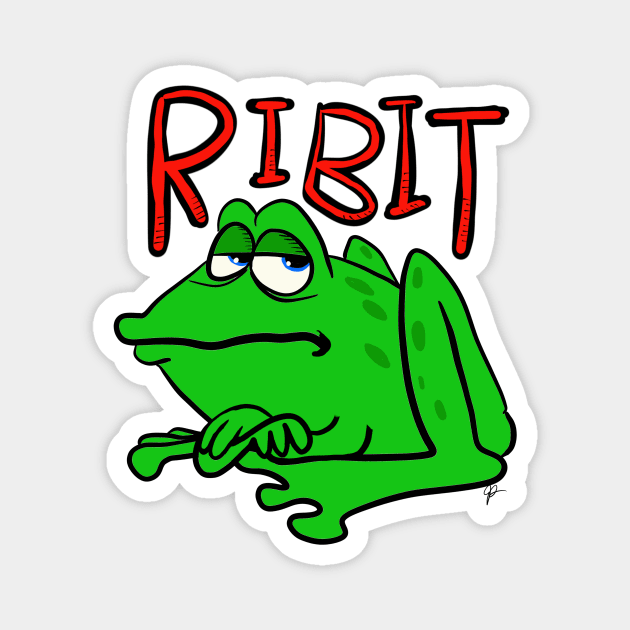 Ribit frog Magnet by wolfmanjaq