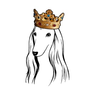 Afghan Hound Dog King Queen Wearing Crown T-Shirt