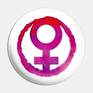 Female Symbol Watercolor Pin