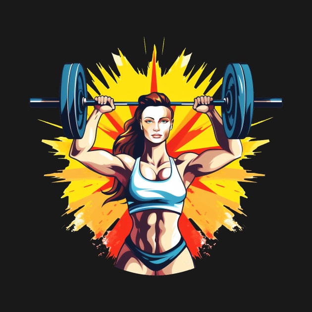 beautiful athlete woman lifting weights by javierparra