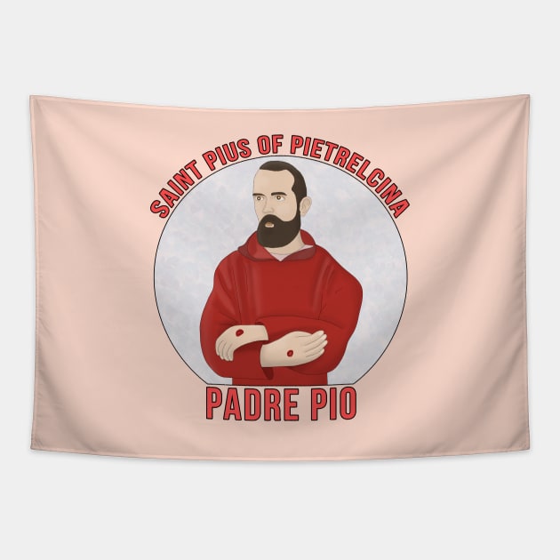 Saint Padre Pio Tapestry by DiegoCarvalho