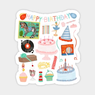Vintage Birthday Party Magnet