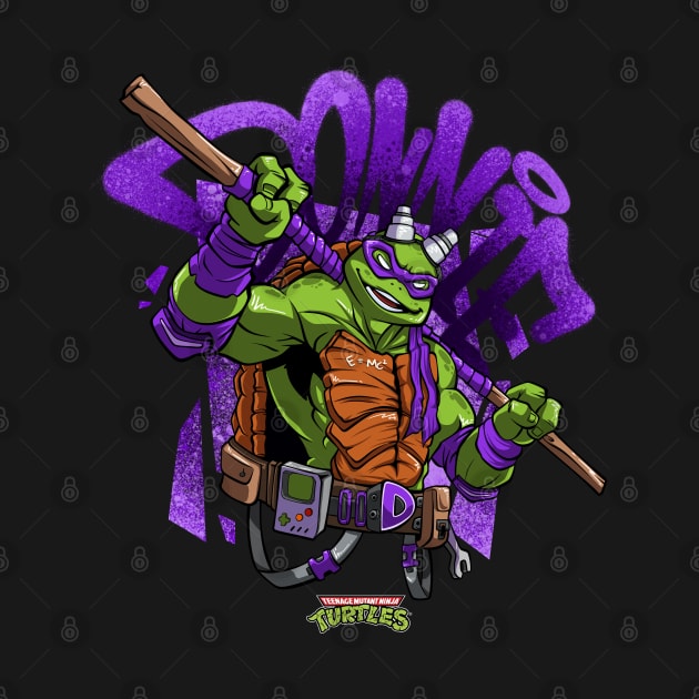 Teenage Mutant Ninja Turtle Donnie - Graffiti Cartoon by KNTG