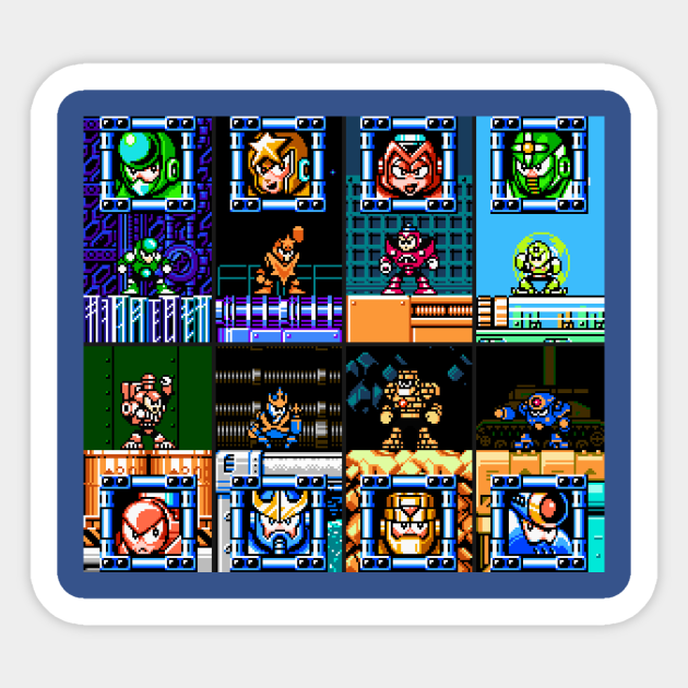 Mega Man 5 Bosses - Mega Man - Sticker 