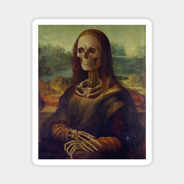 Mona Lisa skeleton Magnet by sidomatic