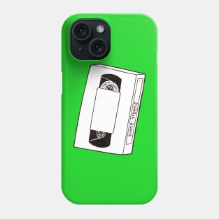 Home Videos, Black and White - Retro Video Cassette Outline Drawing Phone Case