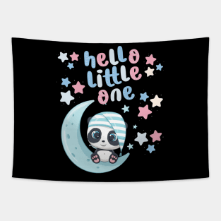Hello little One Smart Cookie Sweet little panda cute baby outfit Tapestry