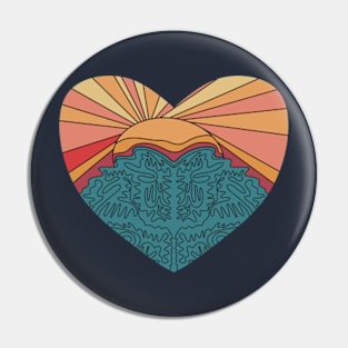 Colorful Abstract Ocean Sunset Pin