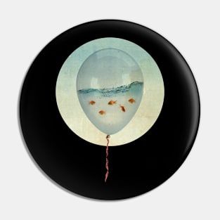 Goldfish in a balloon Pin