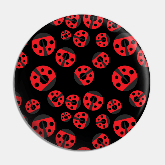 Ladybug Pattern Pin by inotyler