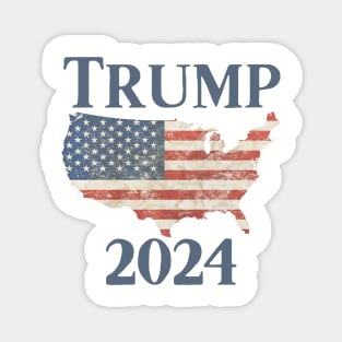 Vintage Trump 2024 US American Flag 2024 Election Magnet