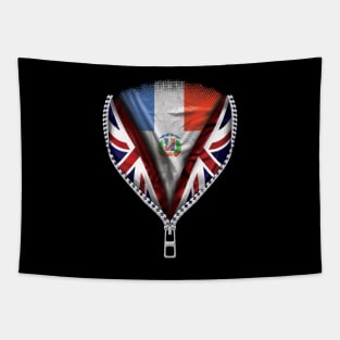 Dominican Flag  Dominican Republic Flag British Flag Ripped Open - Gift for Dominican From Dominican Republic Tapestry